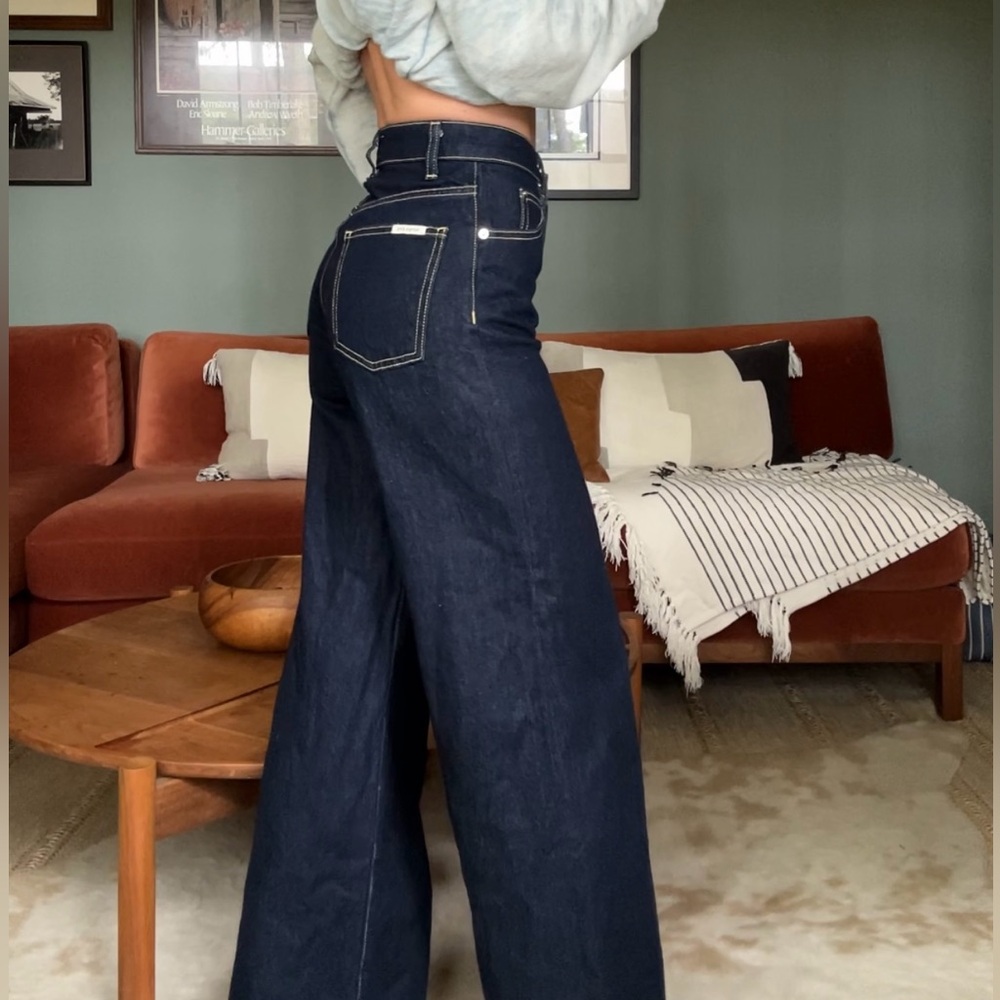 🦋 Eve denim charlotte ultra high rise wide leg jeans size 24 - Picture 6 of 13